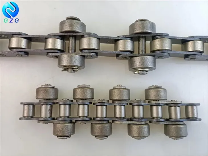 Transportørkjede med påhengsrull